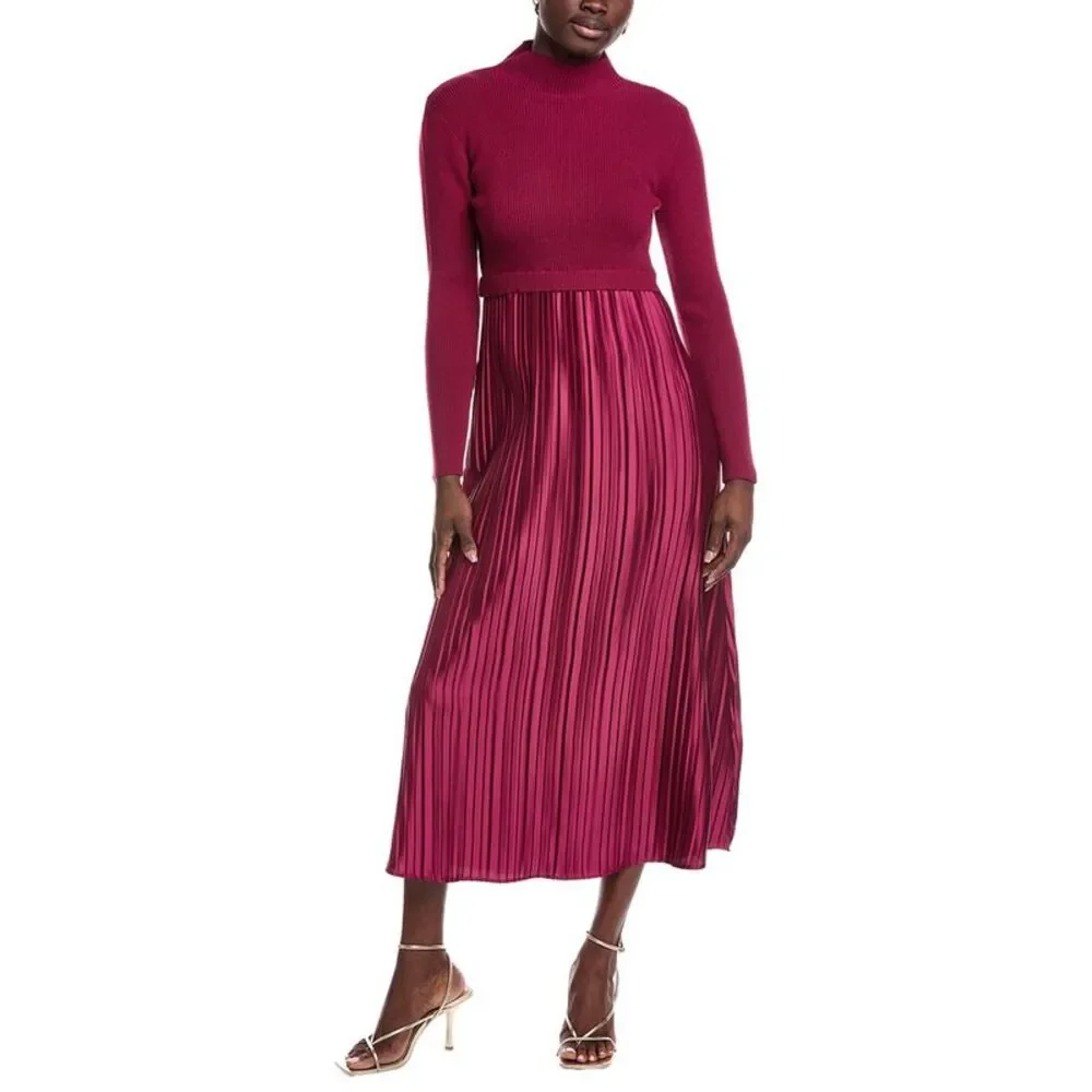 Nanette Nanette Lepore Womens  Pleated Maxi Dress, Red
